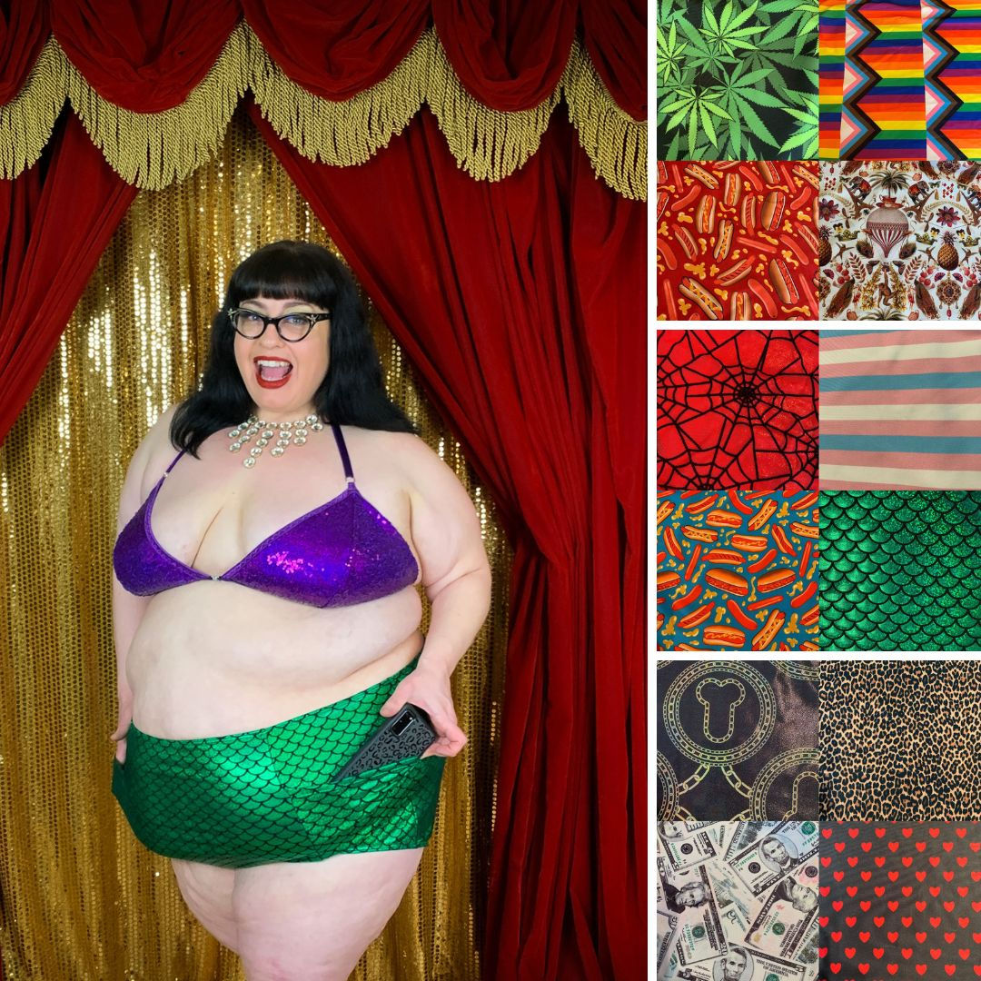 Print Fabric High Waisted Pantie with Pockets