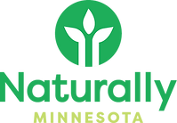 Green and White Naturally Minnesota Logo