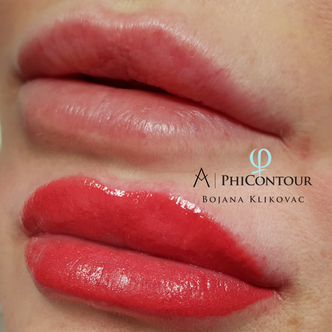 Permanent makeup lips by Bojana Klikovac på Beauty Phix Center i Stockholm