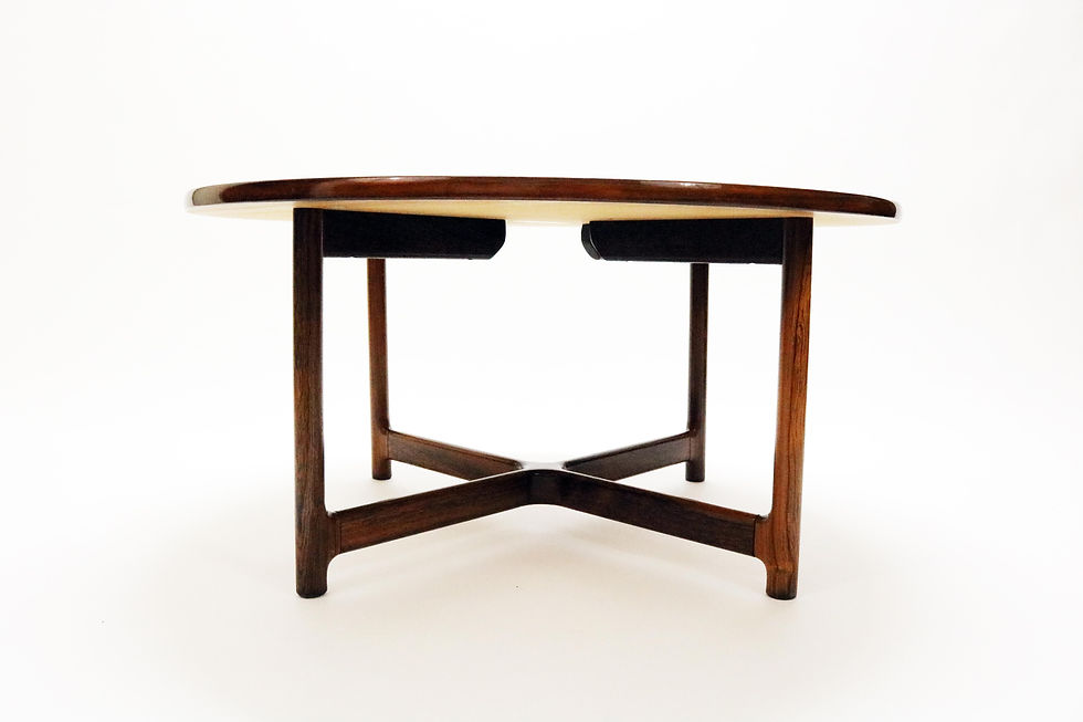 Thumbnail: Round Rosewood Coffee Table by Arne Halvorsen for Rasmus Solberg — Norway
