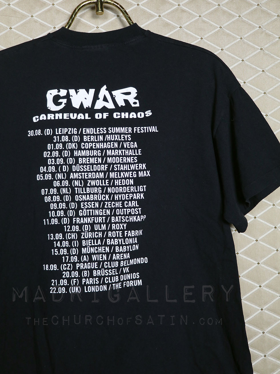 Thumbnail: GWAR tour t-shirt (Ghoul Goatwhore Ozzy Pantera White Zombie King Diamond)