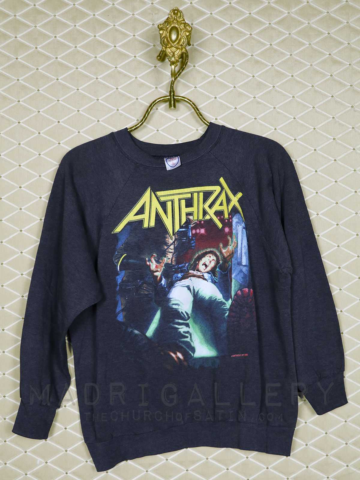 ANTHRAX sweatshirt (Iron Maiden Slayer Megadeth Metallica Exodus Judas Priest)