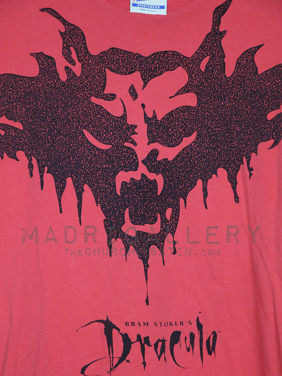 Thumbnail: BRAM STOKER DRACULA shirt (goth horror Nosferatu Vampira Elvira Frankenstein red