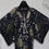 Thumbnail: Vintage MCM silk haori kimono big metallic floral urushi lacquer lamé flowers