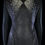 Thumbnail: LADYBROTHERS spike studded silvered black jersey maxi dress gown, Made to Order