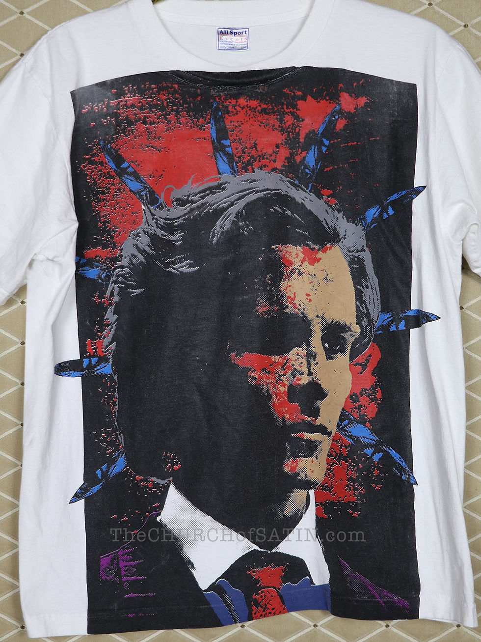 AMERICAN PSYCHO vintage serial killer horror movie t-shirt with big print Patrick Bateman silkscreen