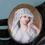 Thumbnail: Antique painted portrait miniature cameo brooch, large size Madonna