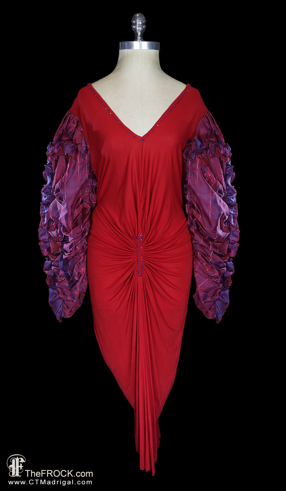Zandra Rhodes red jersey dress