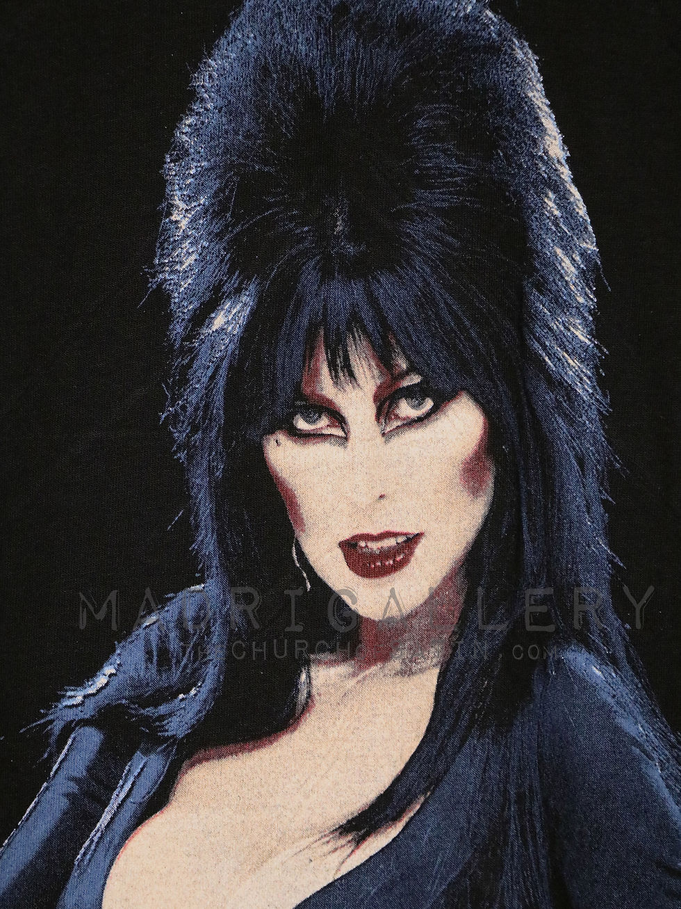 Thumbnail: ELVIRA shirt 1997 (horror Vampira Nosferatu Bride Frankenstein Bram Addams)