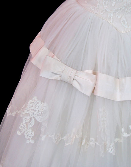 TheFROCK.com, vintage dress, 1950s tulle lace silk taffeta bow trims INSERT .jpg