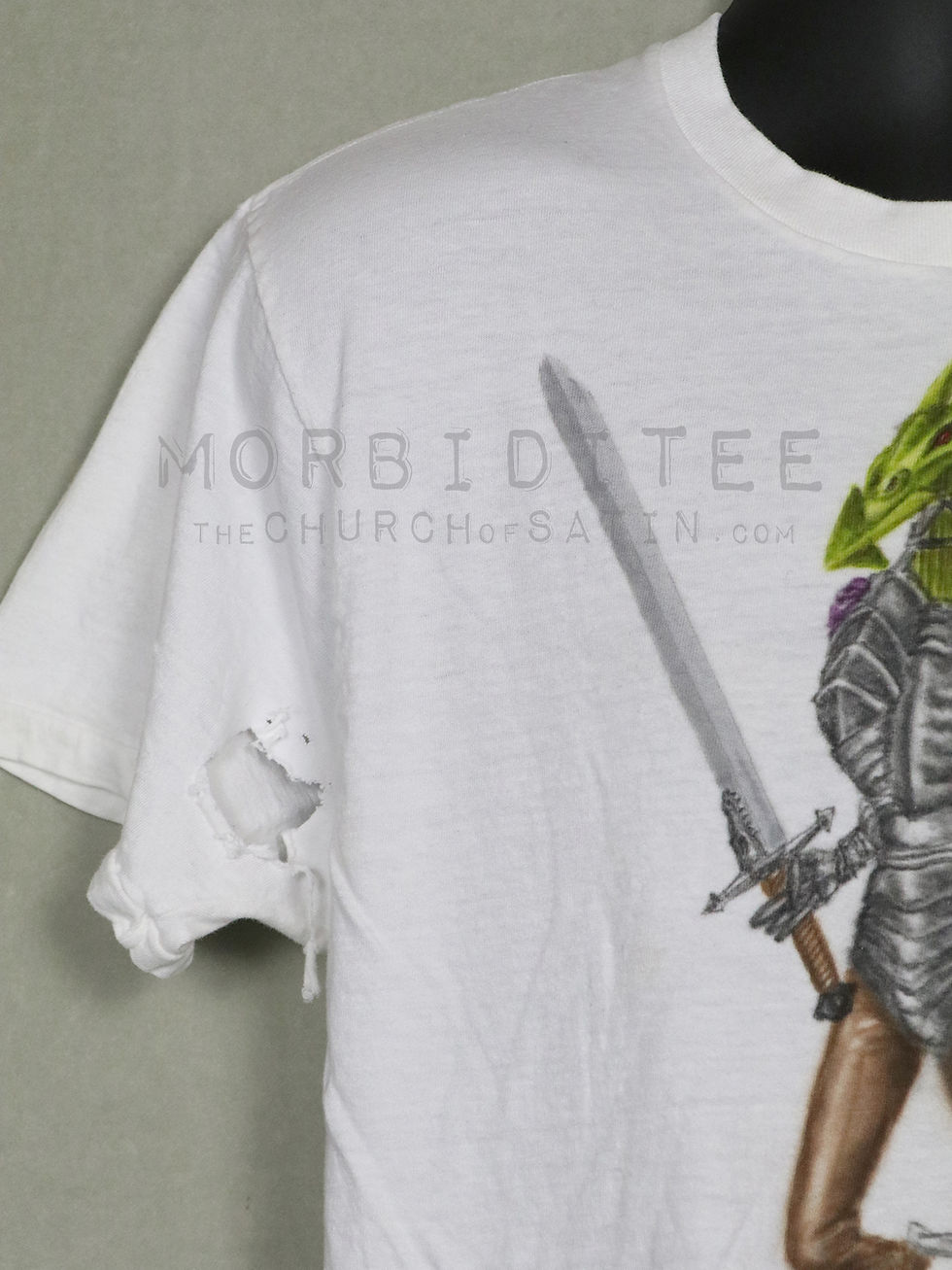Thumbnail: AIRBRUSHED t-shirt (Nemesis the Warlock, Torquemada 2000AD, Judge Dredd, white)