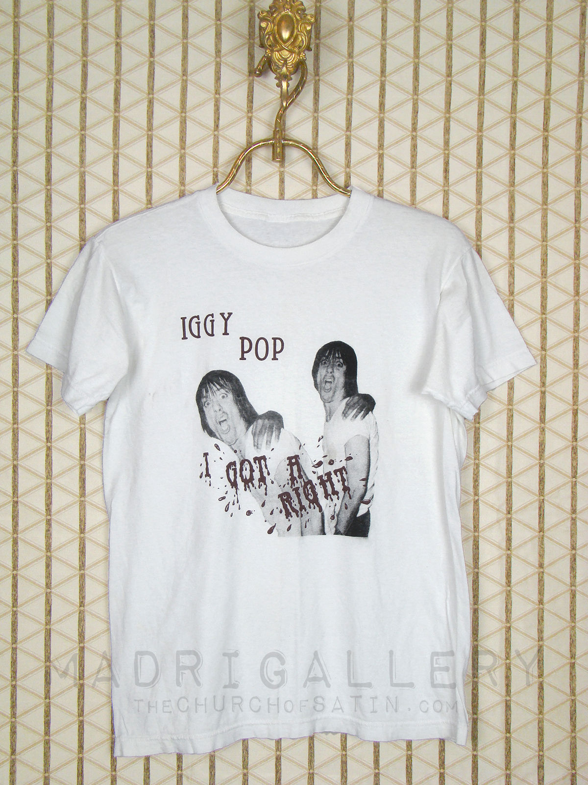 IGGY POP t-shirt STOOGES (New York Dolls Patti Smith Ramones David Bowie Blondie