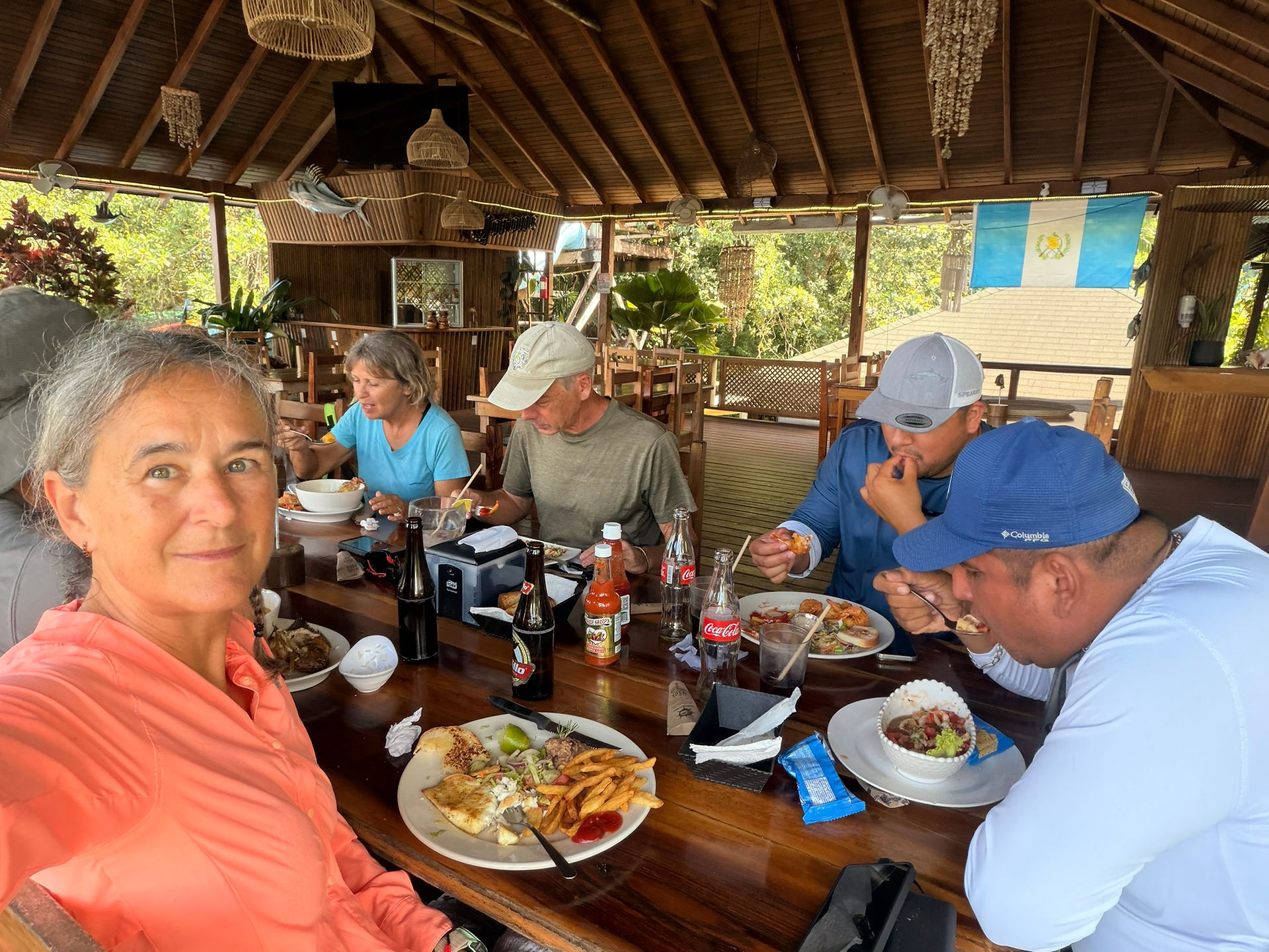 Everyone enjoying lunch