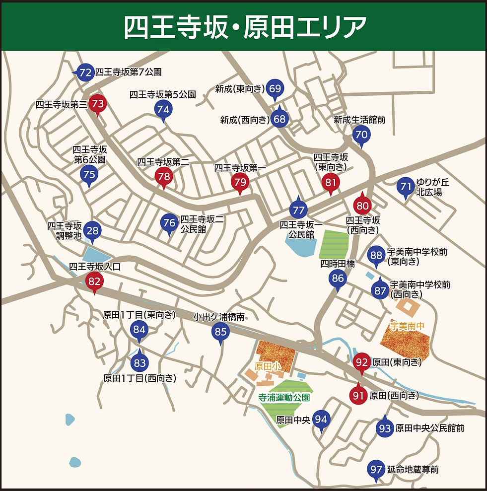 四王子坂・原田エリアの地図