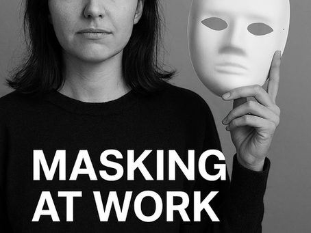 neurodivergent woman holding a mask