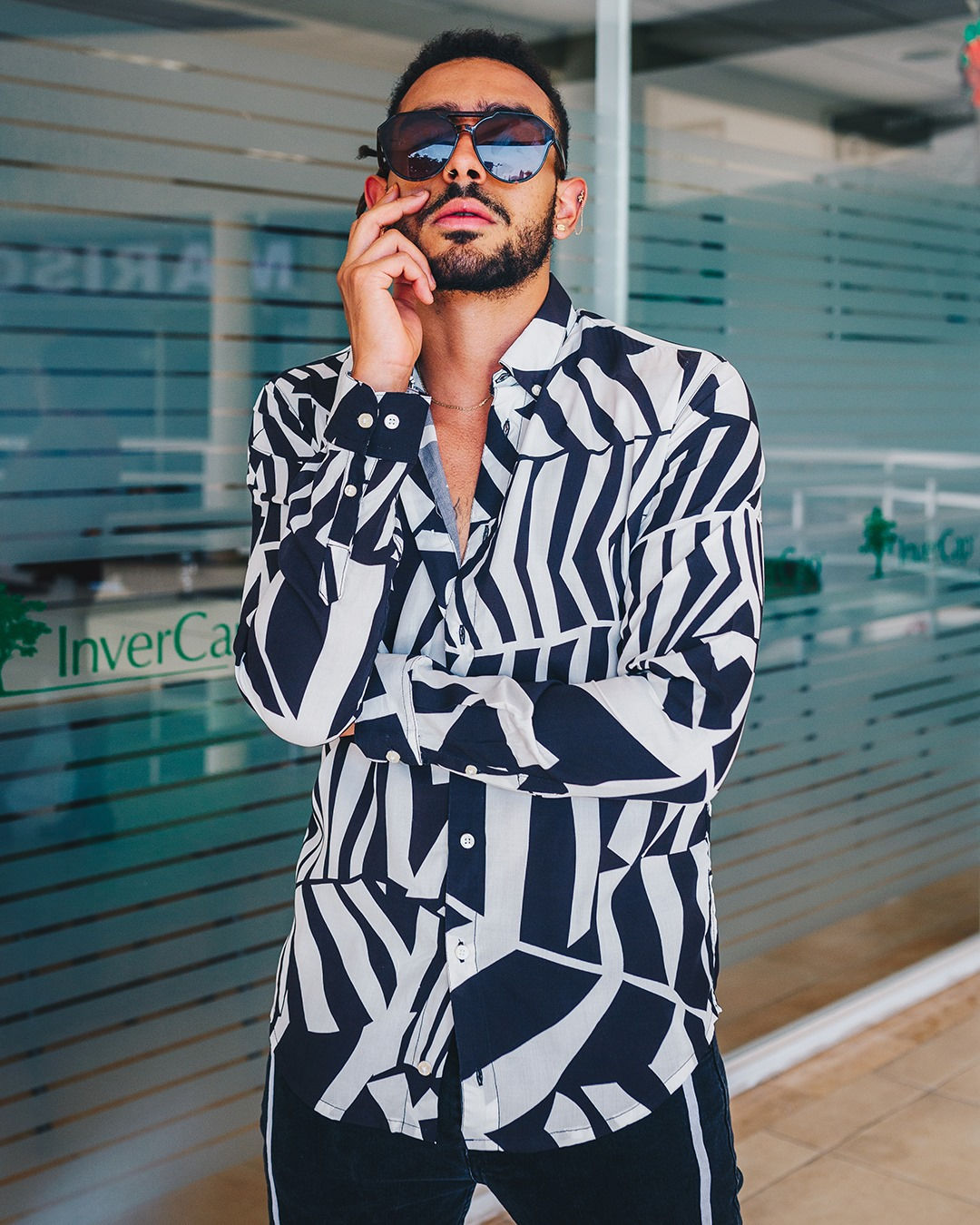 Camisa Caballero Zebra Print