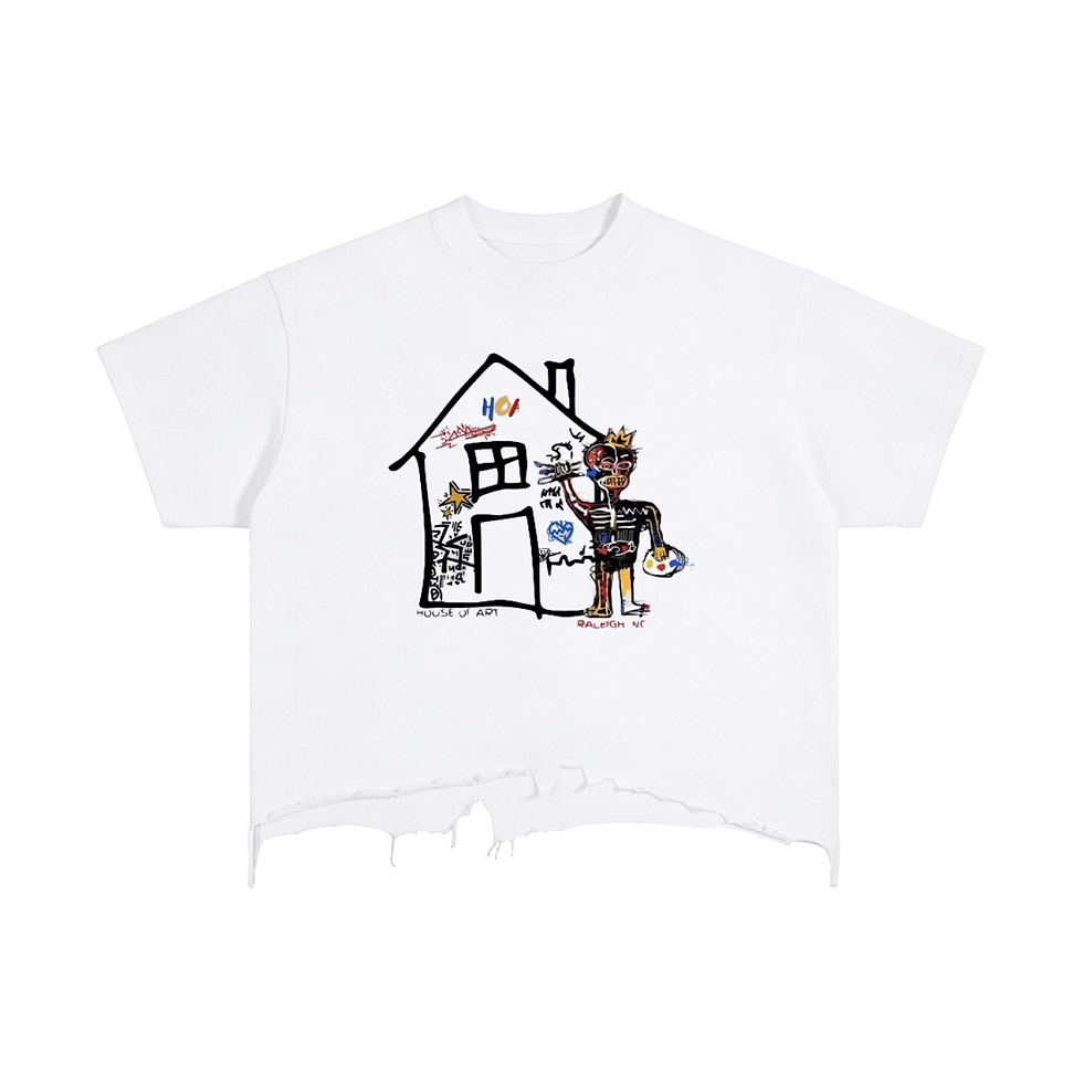 Thumbnail: THE ARTIST Vintage Wash Boxy Distressed Hem T-Shirt