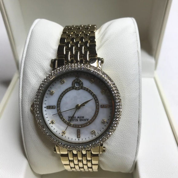 Anne Klein NY Swarovski Gold Tone NWOT
