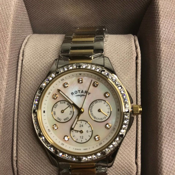 Rotary Watch with Swarovski Crystal NWT