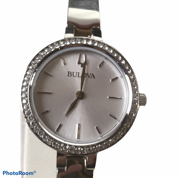 Bulova ladies Steel Watch and Halo NWT