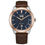 Thumbnail: Men's Citizen Eco-Drive Brown Leather Strap NWT