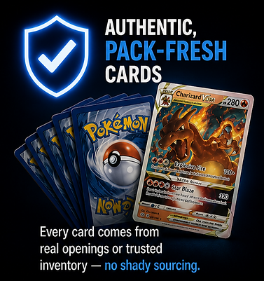 Authenticity Gaurunteed on every card - PokeDex TX Ensures all cars are real and ofreal value - No Fakes Allowed at PokeDex TX