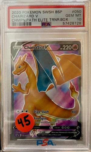 2020 Pokémon Charizard V PSA 10 2020 Pokemon SWSH BSP Charizard V PSA 10 Champion's Path