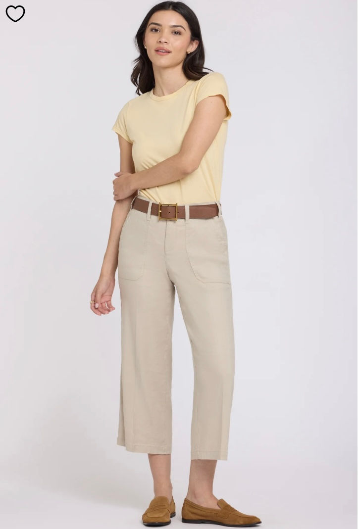 Seaside Stretch Linen Capri