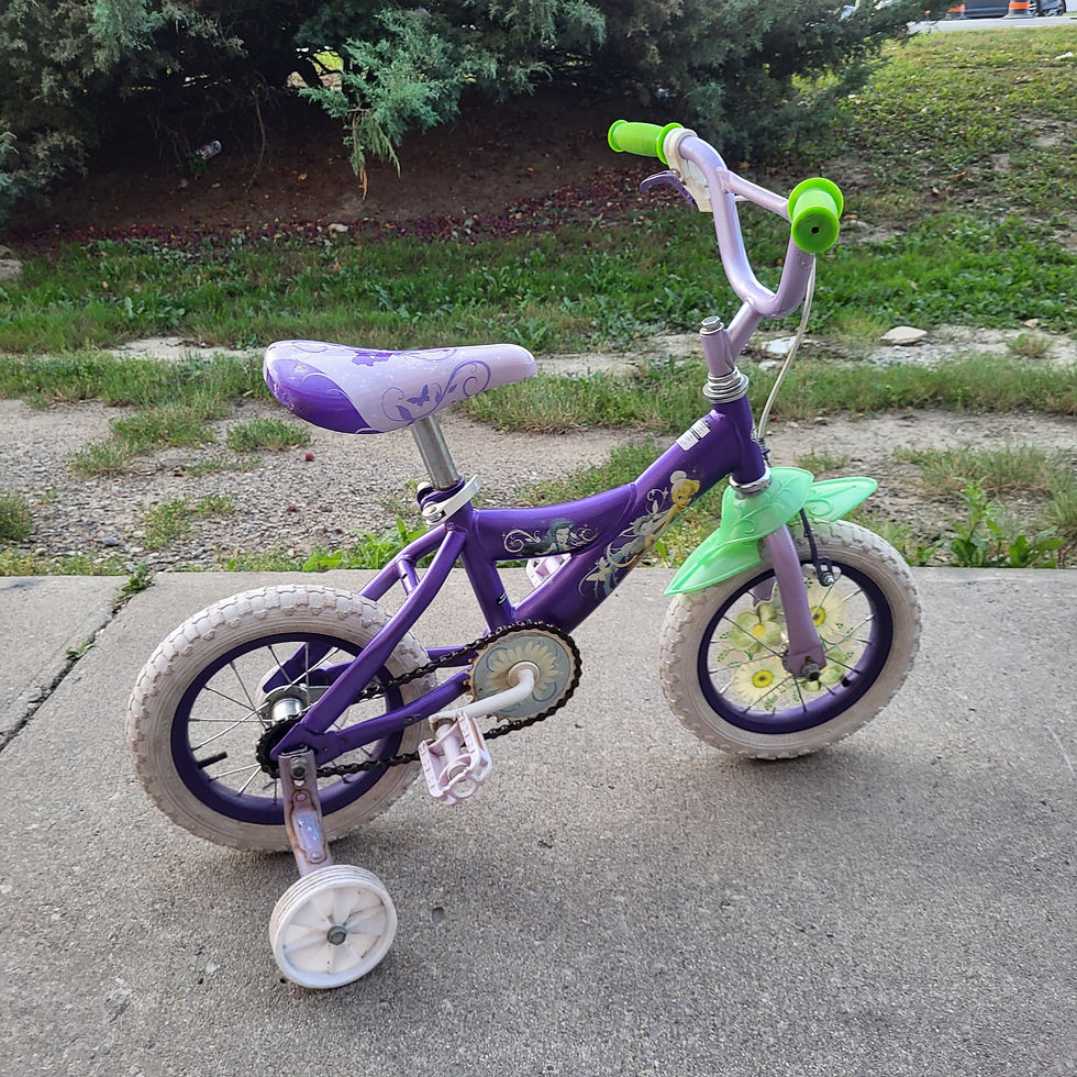 Thumbnail: 12" Huffy Fairies Bike with Training Wheels