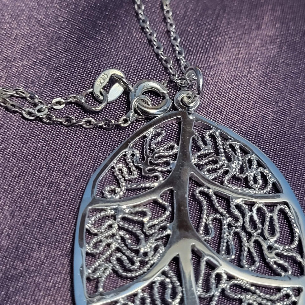 Thumbnail: 12" 925 Sterling Silver Necklace with Leaf Pendant