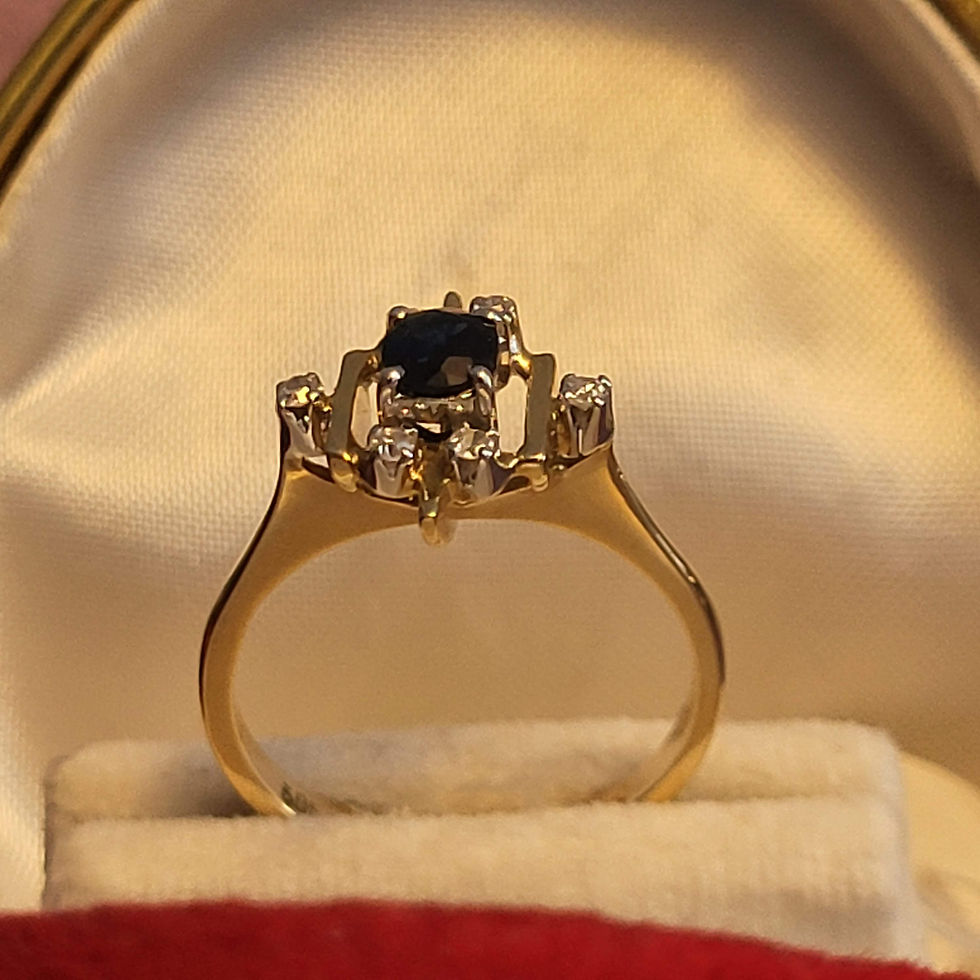 Thumbnail: 14K Gold Gemstone Ring (Size 5)