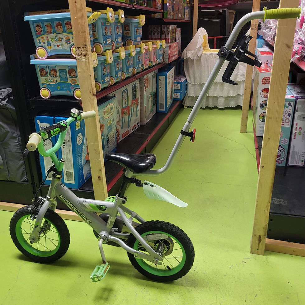 Thumbnail: 12" Supercycle Uproar Bike w/ Parent Handle,