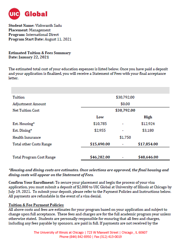 UIC Tuition and Fees
