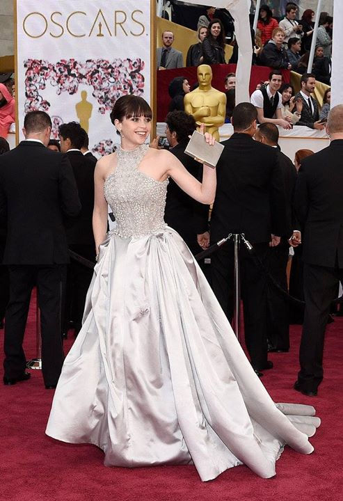 Felicity Jones in Alexander McQueen