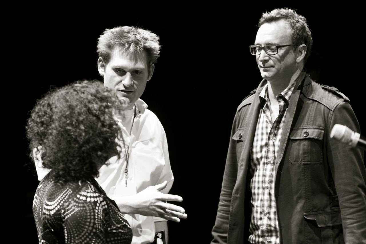 Kenneth Ferrone working on a stage production