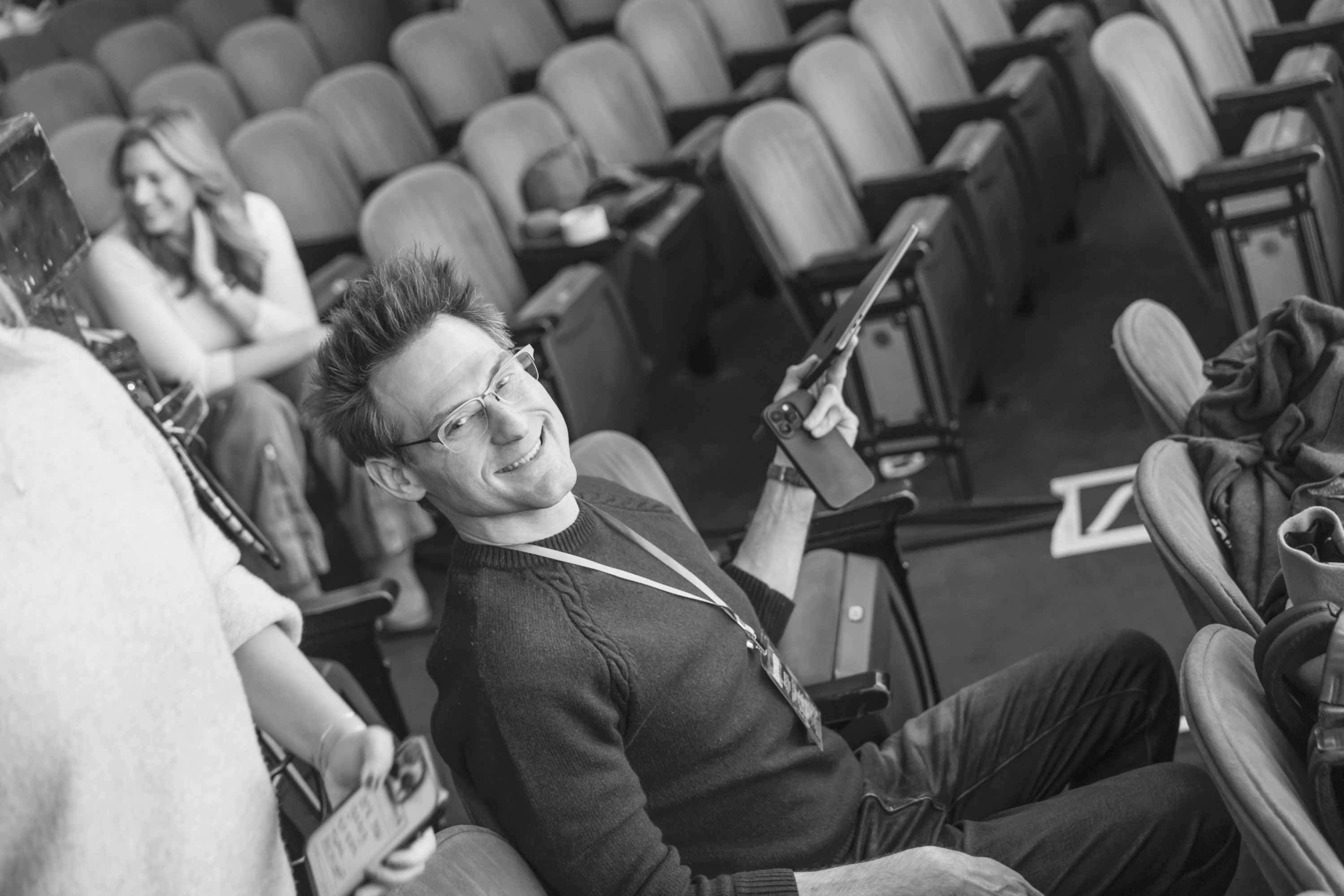 Kenneth Ferrone behind the scenes with collaborators