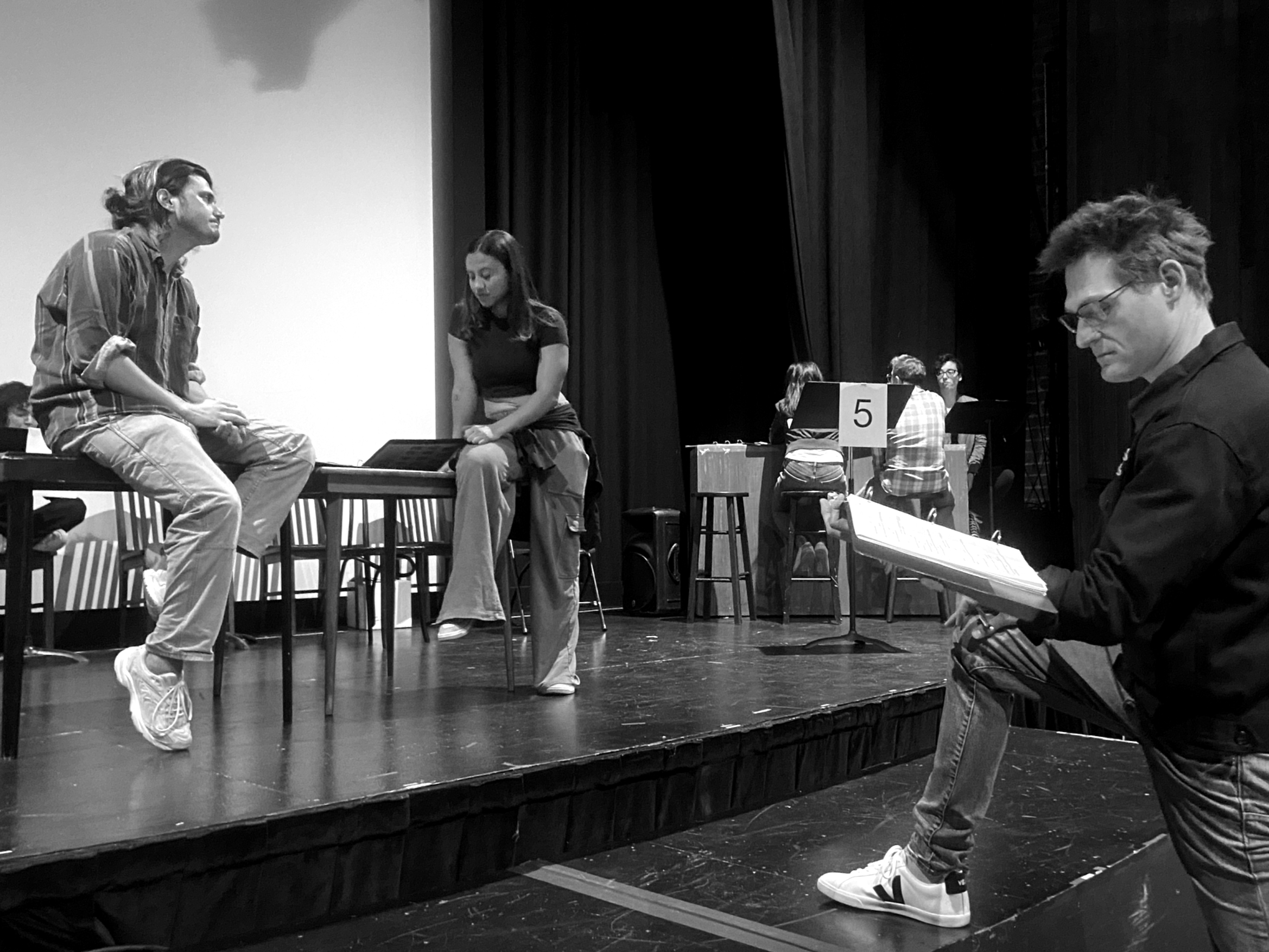 Kenneth Ferrone working with performers in rehearsal