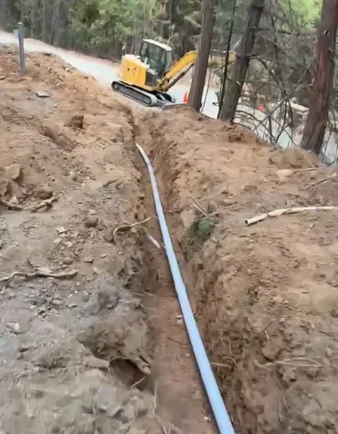 utility trenching services for water lines, electrical and under ground installations
