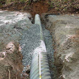 underground drainage pipe installation designed to improve water flow and prevent flooding