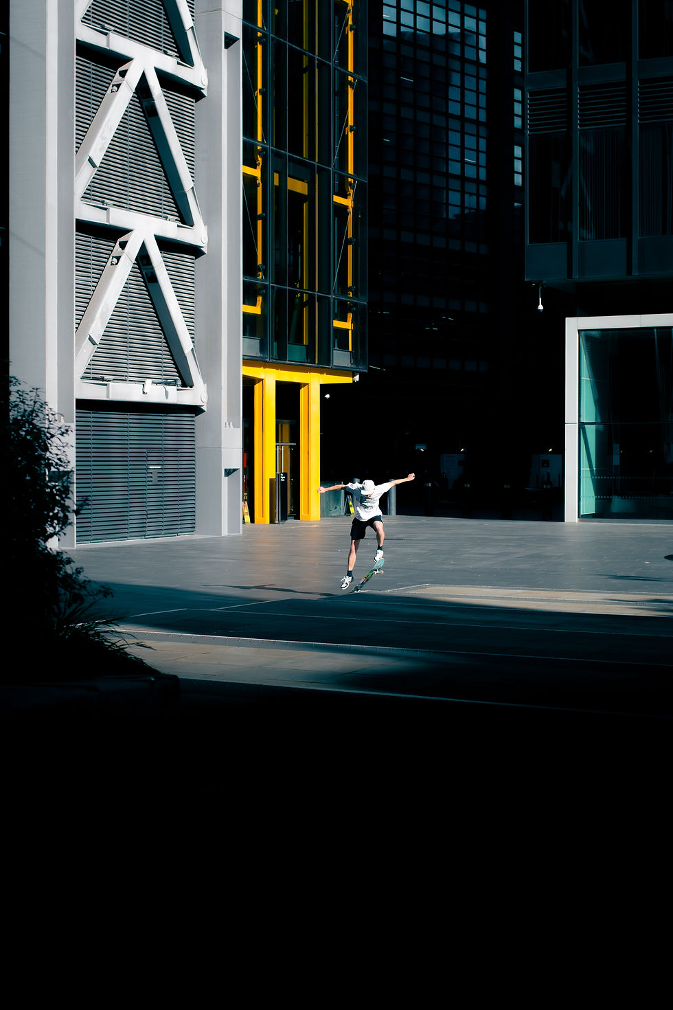 Skateboarding in The City, London