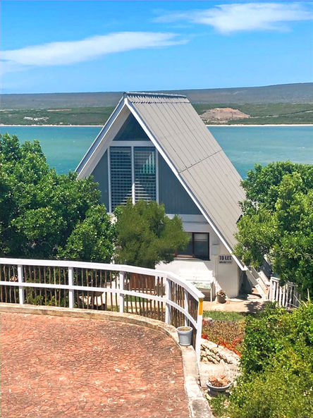 Awesome Aframe's exterior, overlooking the Breede River Estuary