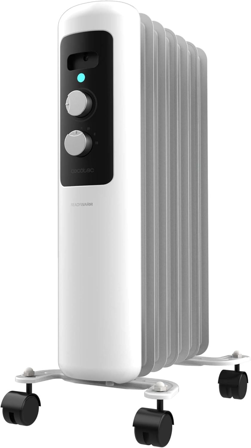 Cecotec Radiador Eléctrico de Aceite Bajo Consumo de 7 Módulos ReadyWarm 750