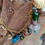 Thumbnail: Gold tone beach glass bracelet  (4)