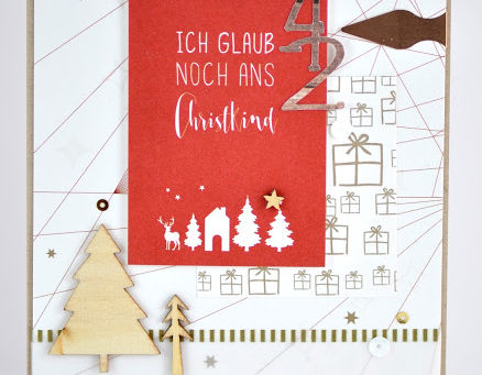 Weihnachten in Rot und Holz