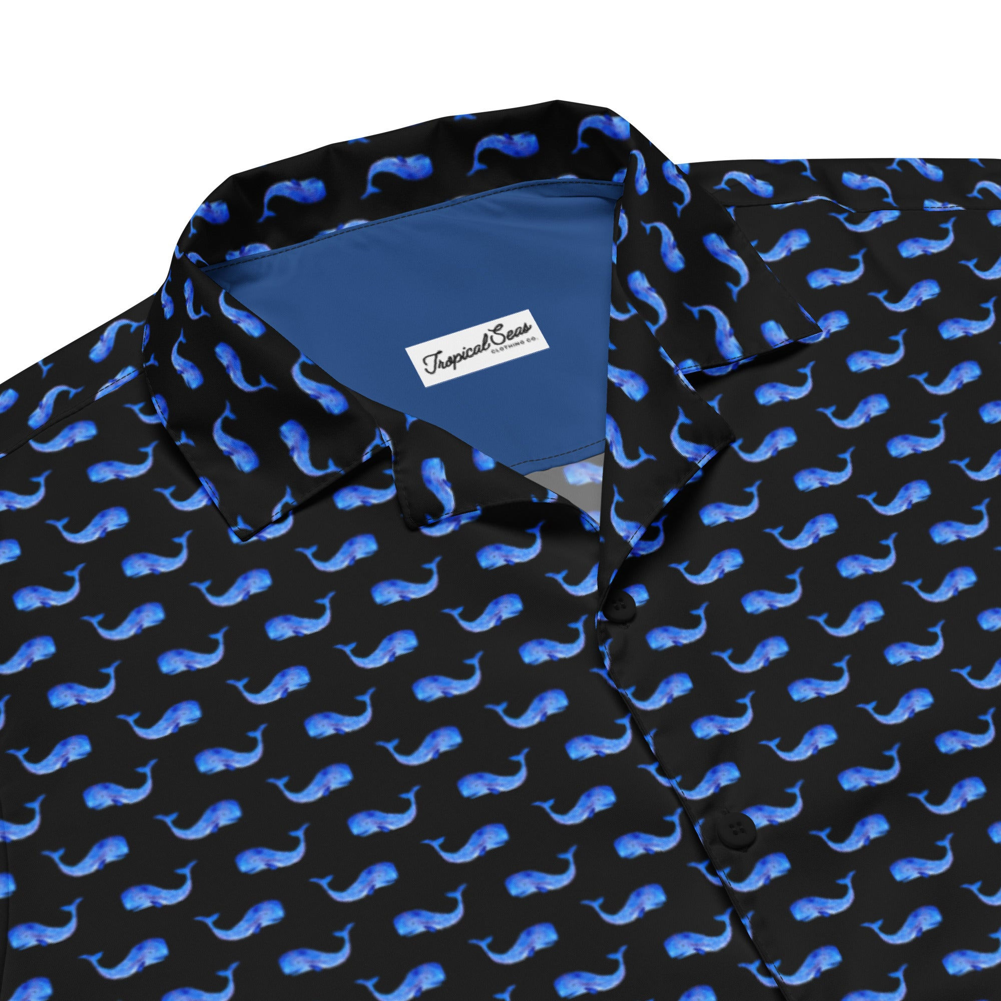 Midnight Whale Party Hawaiian Shir