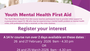 Upskilling Adults with Mental Health First Aid Skills to Support Youth