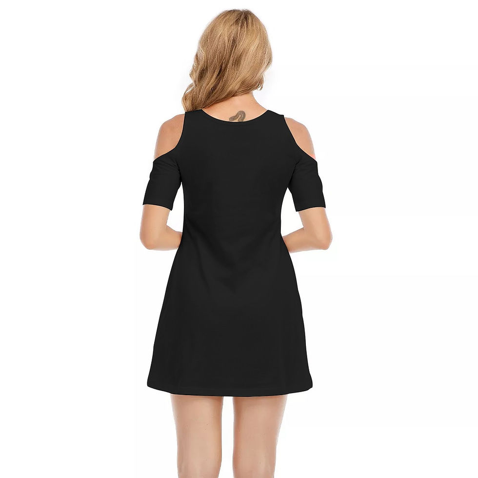 Thumbnail: " I AM" Cold Shoulder Dress Black