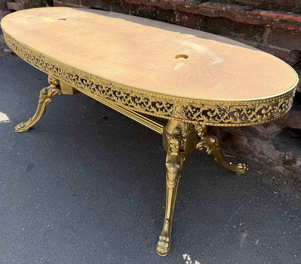 Thumbnail: Ornate Italian Style Onyx Marble Top Coffee Table