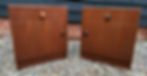 Thumbnail: Pair Of Mid Century Retro Teak & Veneer Bedside Cabinets / Chests