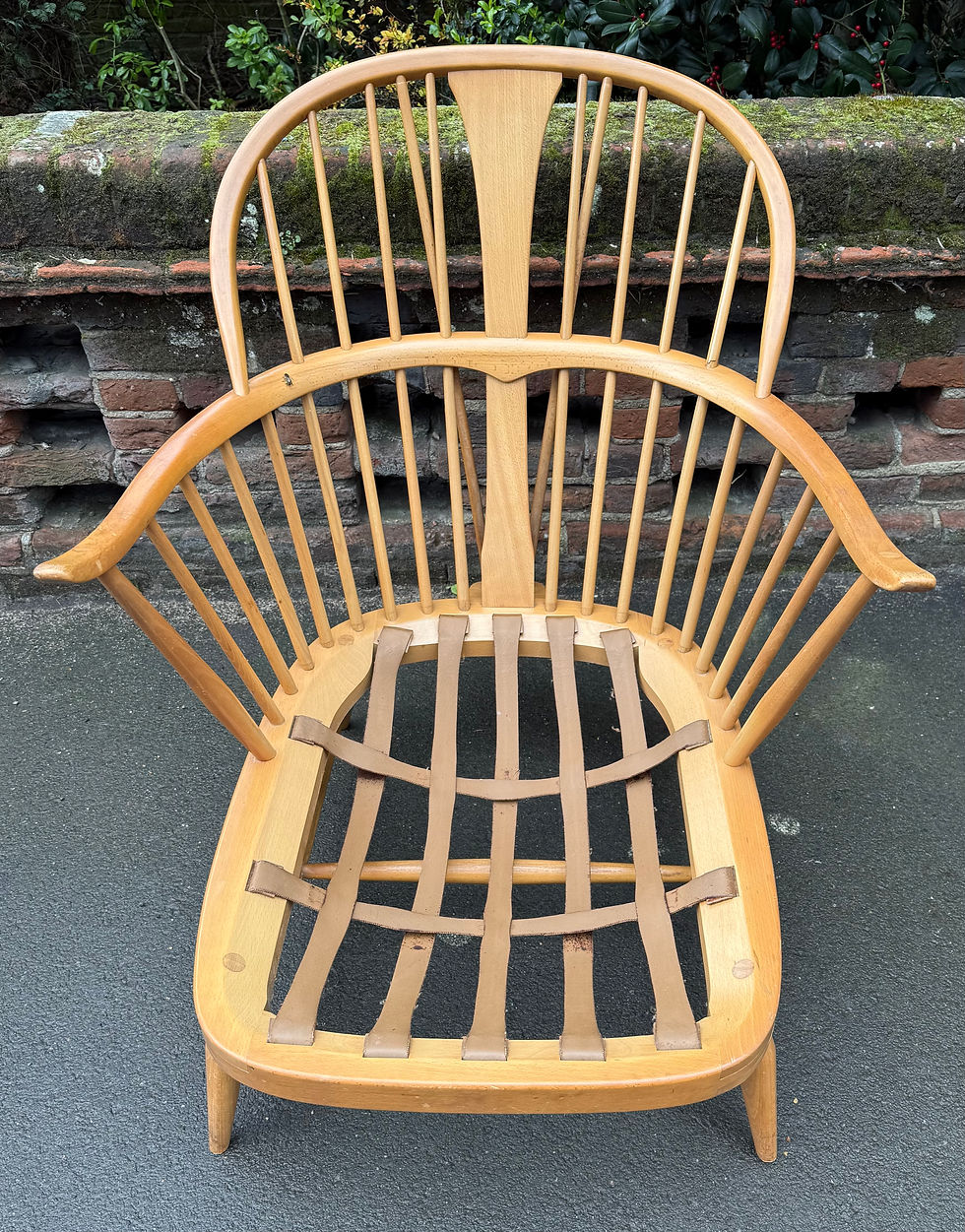 Thumbnail: Original Vintage Ercol Double Bow Back Chairmakers Easy Chair 501 / Armchair
